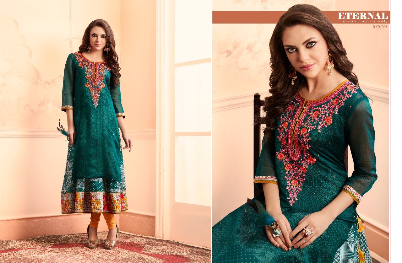 Luxurious By Taapsee Pannu By Kajree Fashion 1091 To 1100 Series Designer Beautiful Stylish Fancy Colorful Party Wear & Ethnic Wear Pure Modal Banaras With Cotton Printed Inner Kurtis At Wholesale Price