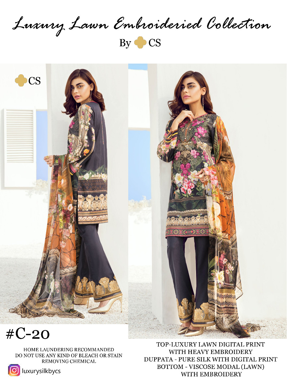 Luxury Lawn Embroidered Collection Vol-5 Nx By Cs Designer Pakistani Suits Colorful Stylish Fancy Beautiful Collection Casual Wear & Ethnic Wear Lawn Embroidered Dresses At Wholesale Price