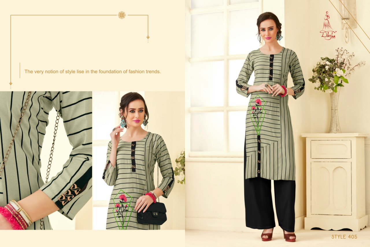 Maahi Vol-4 By Diksha Creation 401 To 406 Series Beautiful Colorful Stylish Fancy Casual Wear & Ethnic Wear & Ready To Wear Cross Silk Rayon Kurtis At Wholesale Price