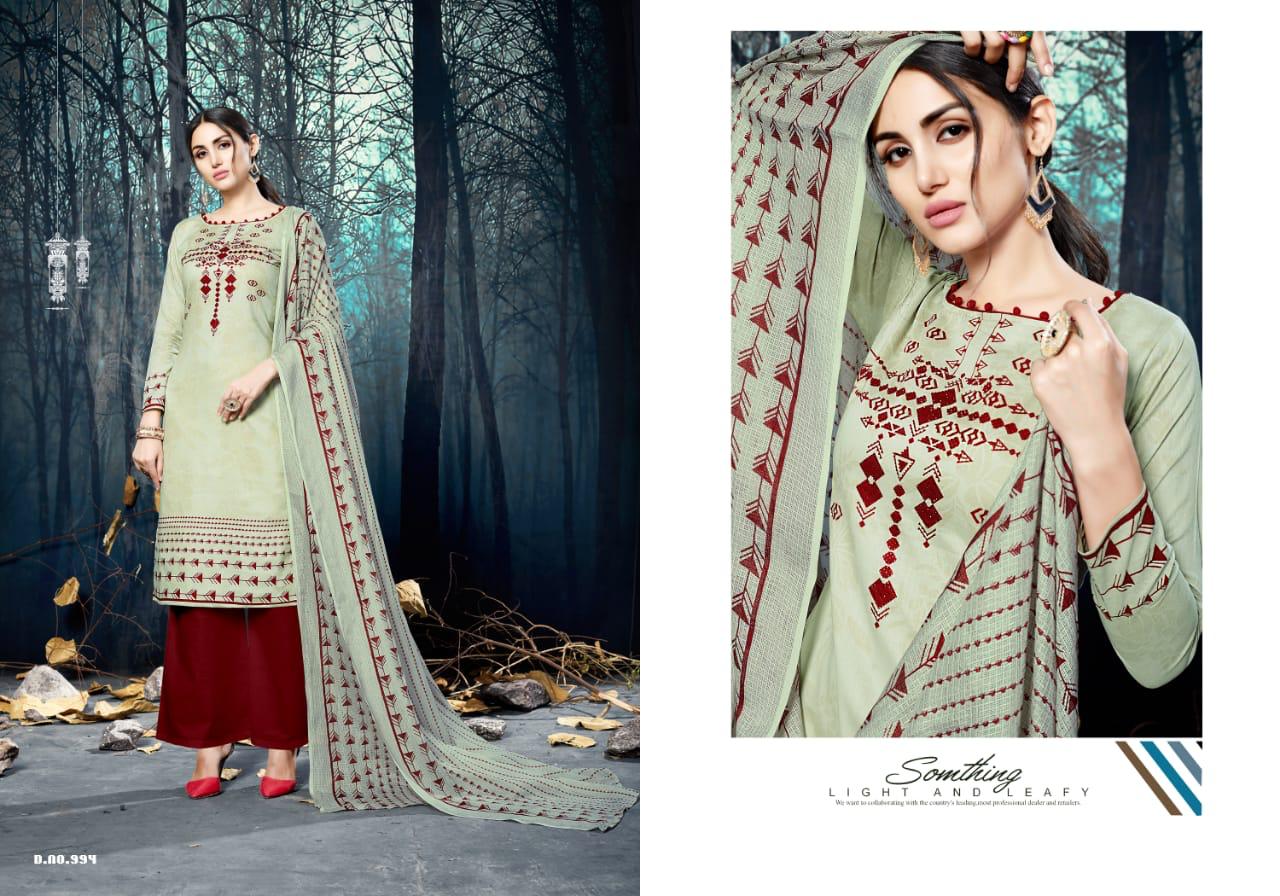 Maahi By Aaa Design Studio 991 To 998 Series Indian Traditional Wear Collection Beautiful Stylish Fancy Colorful Party Wear & Occasional Wear Cotton Lawn Print With Sarvoski Work Dress At Wholesale Price