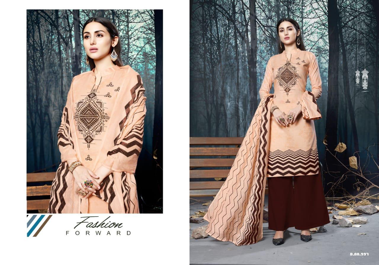 Maahi By Aaa Design Studio 991 To 998 Series Indian Traditional Wear Collection Beautiful Stylish Fancy Colorful Party Wear & Occasional Wear Cotton Lawn Print With Sarvoski Work Dress At Wholesale Price