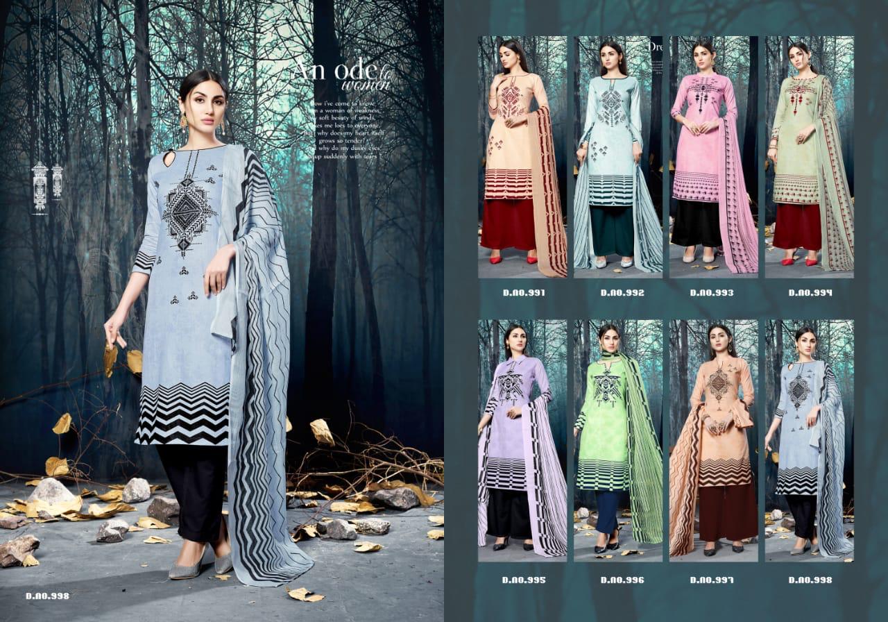Maahi By Aaa Design Studio 991 To 998 Series Indian Traditional Wear Collection Beautiful Stylish Fancy Colorful Party Wear & Occasional Wear Cotton Lawn Print With Sarvoski Work Dress At Wholesale Price