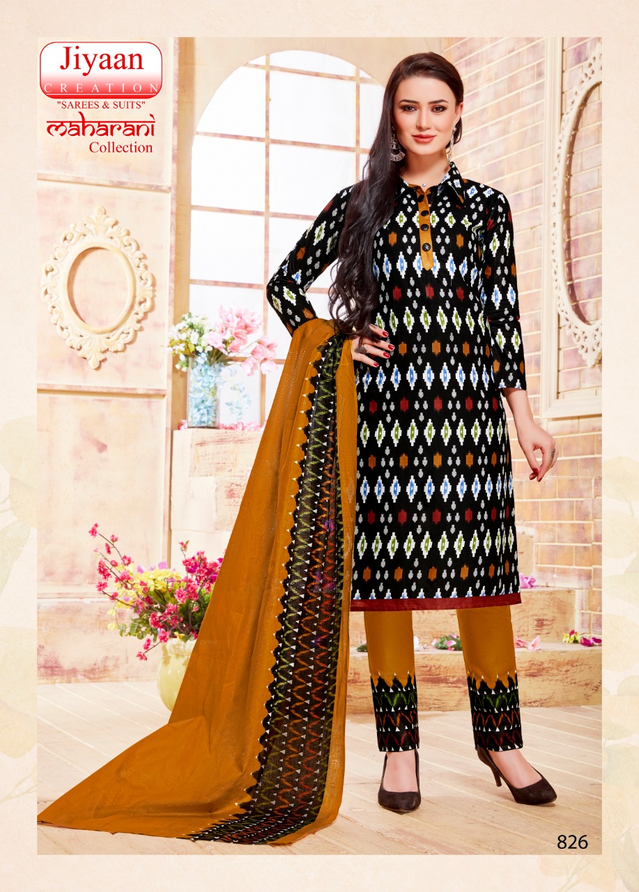 Maharani Collection Vol-3 By Jiyaan Creation 825 To 836 Series Stylish Fancy Beautiful Colorful Casual Wear & Ethnic Wear Pure Cotton Printed Dresses At Wholesale Price