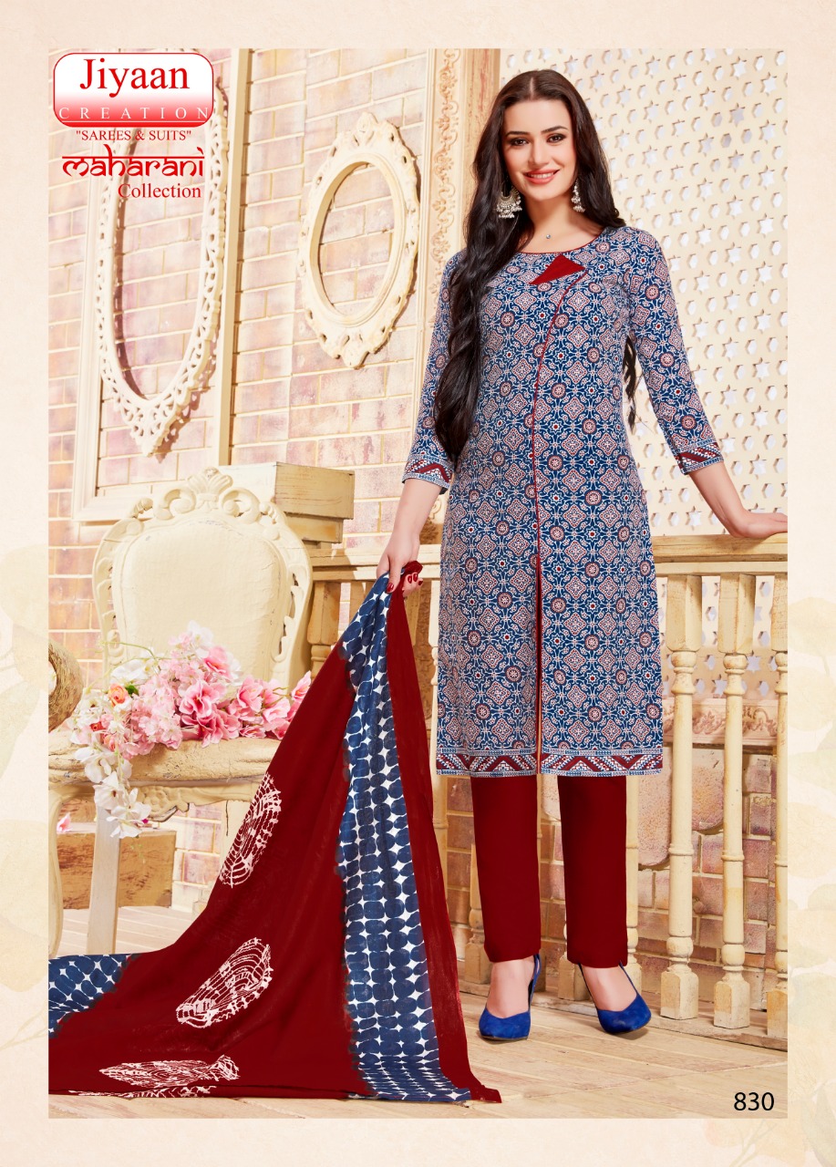 Maharani Collection Vol-3 By Jiyaan Creation 825 To 836 Series Stylish Fancy Beautiful Colorful Casual Wear & Ethnic Wear Pure Cotton Printed Dresses At Wholesale Price