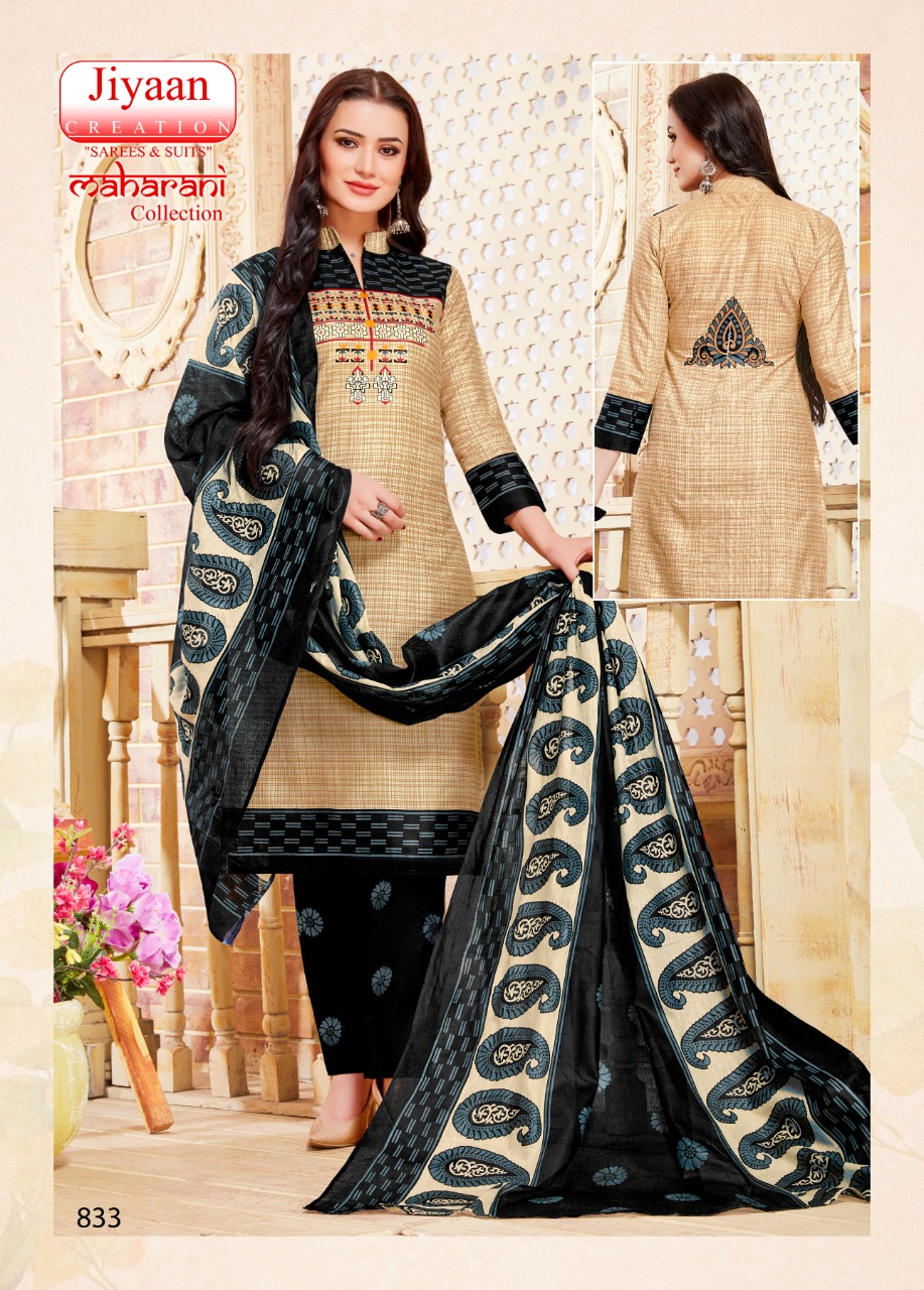 Maharani Collection Vol-3 By Jiyaan Creation 825 To 836 Series Stylish Fancy Beautiful Colorful Casual Wear & Ethnic Wear Pure Cotton Printed Dresses At Wholesale Price