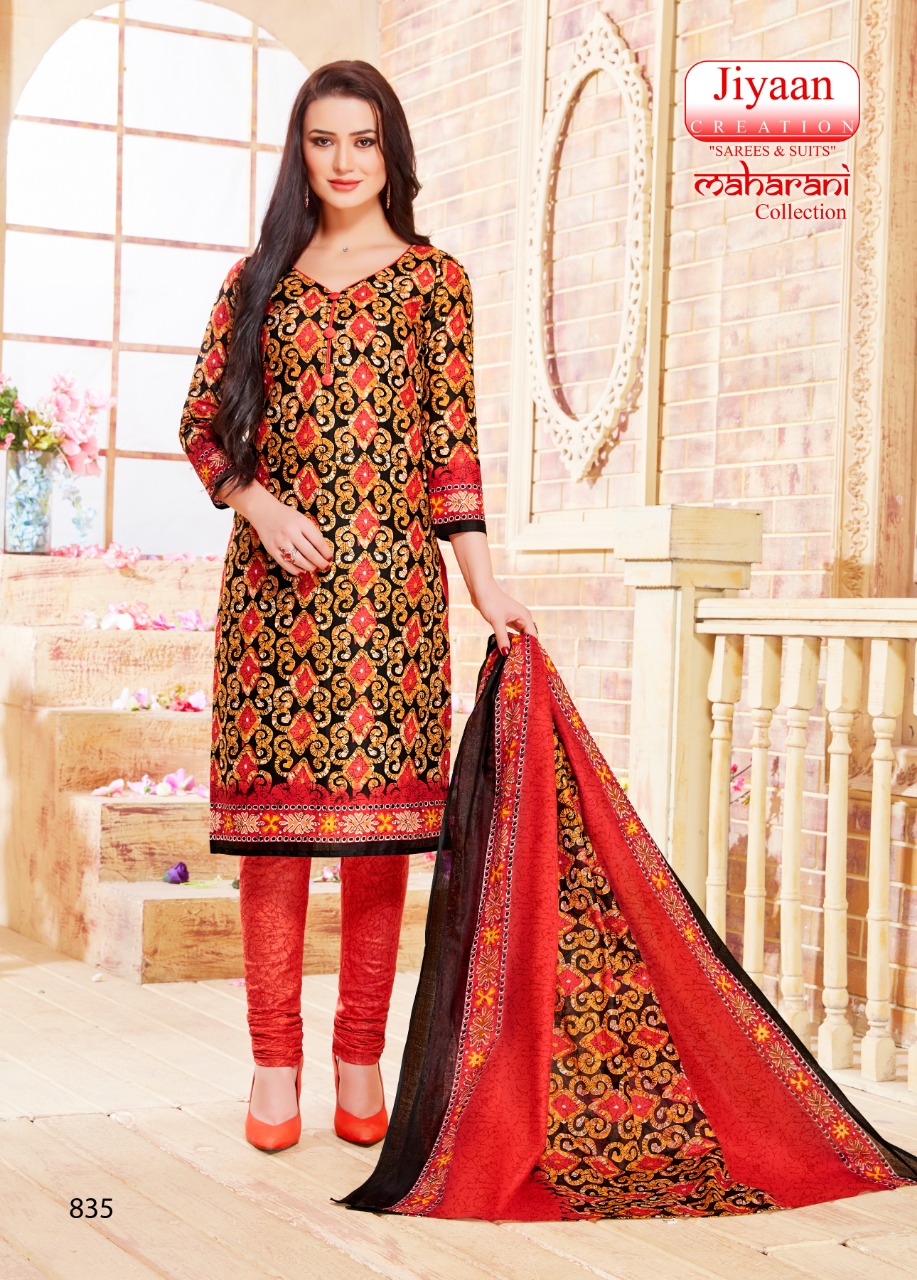 Maharani Collection Vol-3 By Jiyaan Creation 825 To 836 Series Stylish Fancy Beautiful Colorful Casual Wear & Ethnic Wear Pure Cotton Printed Dresses At Wholesale Price