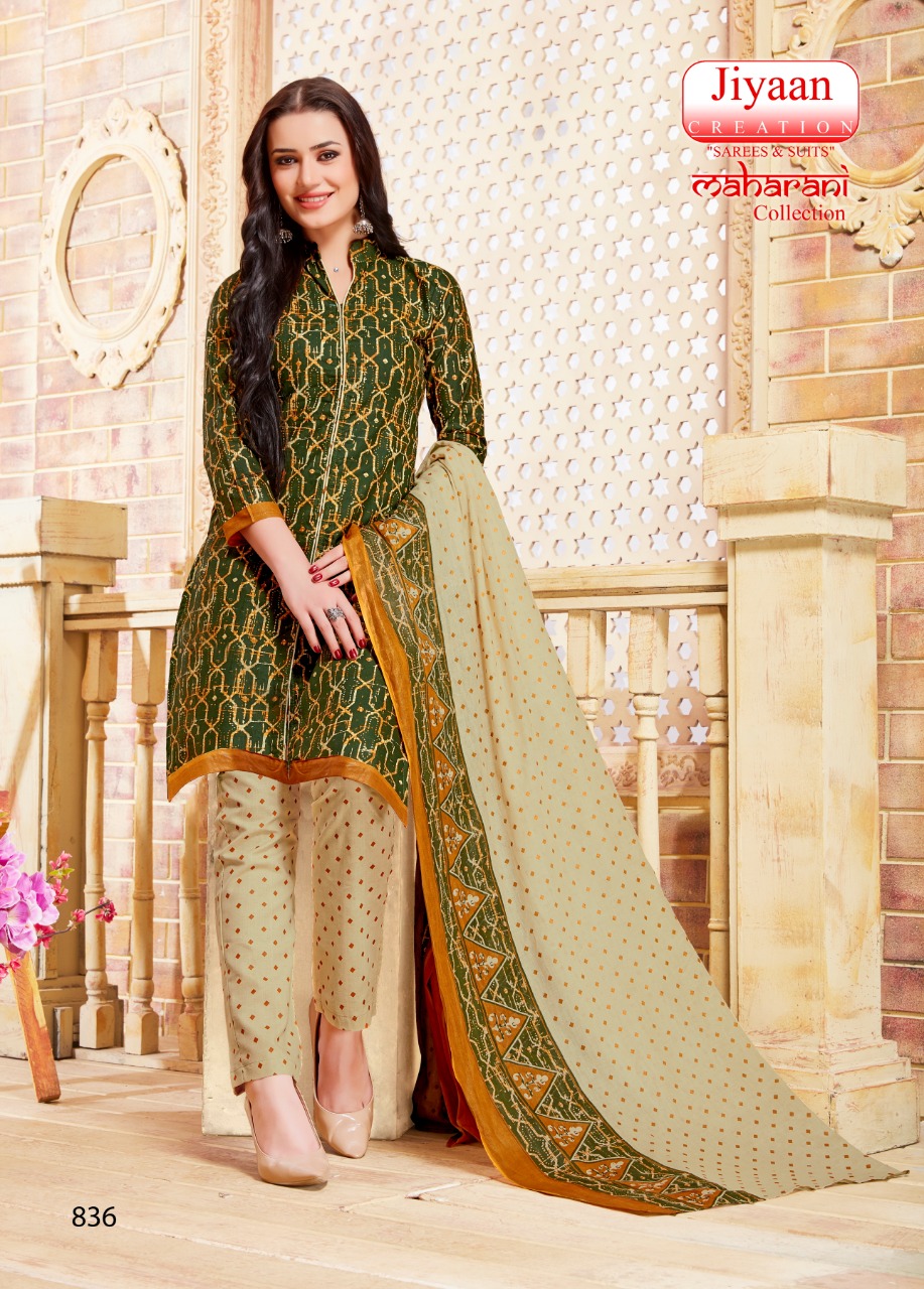 Maharani Collection Vol-3 By Jiyaan Creation 825 To 836 Series Stylish Fancy Beautiful Colorful Casual Wear & Ethnic Wear Pure Cotton Printed Dresses At Wholesale Price