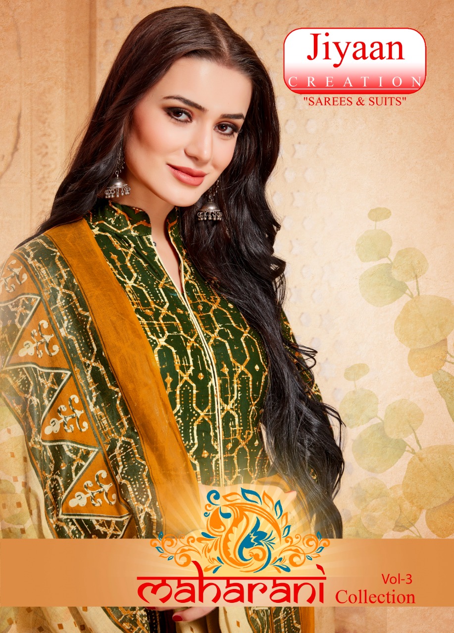 Maharani Collection Vol-3 By Jiyaan Creation 825 To 836 Series Stylish Fancy Beautiful Colorful Casual Wear & Ethnic Wear Pure Cotton Printed Dresses At Wholesale Price