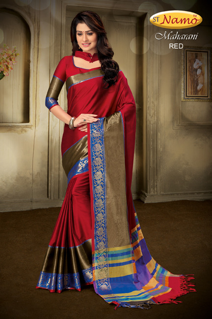 Maharani By St Namo Designer Traditional Wear Collection Beautiful Stylish Fancy Colorful Party Wear & Occasional Wear Weaving Silk Sarees At Wholesale Price