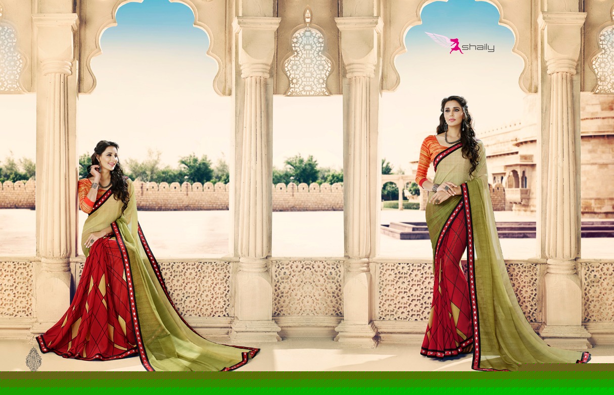 Mahendi By Shaily 10001 To 10012 Series Indian Traditional Wear Collection Beautiful Stylish Fancy Colorful Party Wear & Occasional Wear Georgette Printed Sarees At Wholesale Price