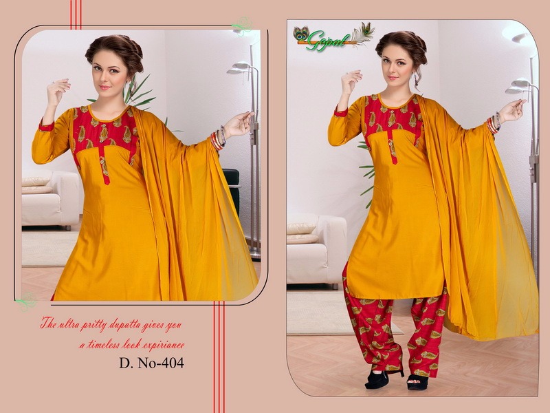 Maheera Vol-4 By Gopal 401 To 410 Series Beautiful Stylish Colorful Fancy Party Wear & Ethnic Wear & Ready To Wear Rayon Printed Kurtis With Bottom & Dupatta At Wholesale Price