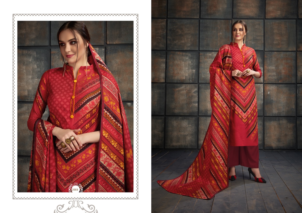 Maheera By Shri Vijay 1001 To 1010 Series Beautiful Pashmina Suits Stylish Fancy Colorful Winter Wear & Ethnic Wear Pure Pashmina Dobby Embroidered Dresses At Wholesale Price