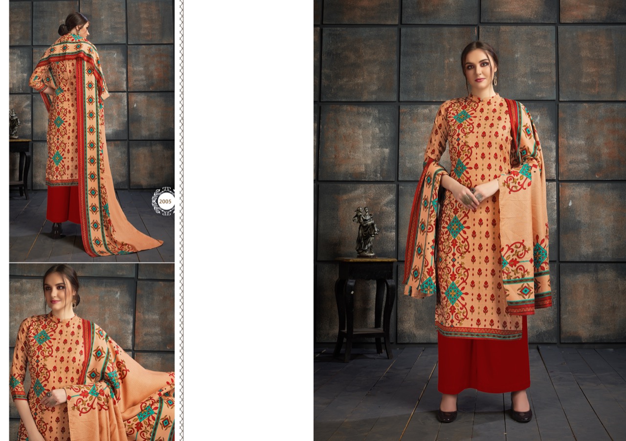 Maheera By Shri Vijay 1001 To 1010 Series Beautiful Pashmina Suits Stylish Fancy Colorful Winter Wear & Ethnic Wear Pure Pashmina Dobby Embroidered Dresses At Wholesale Price