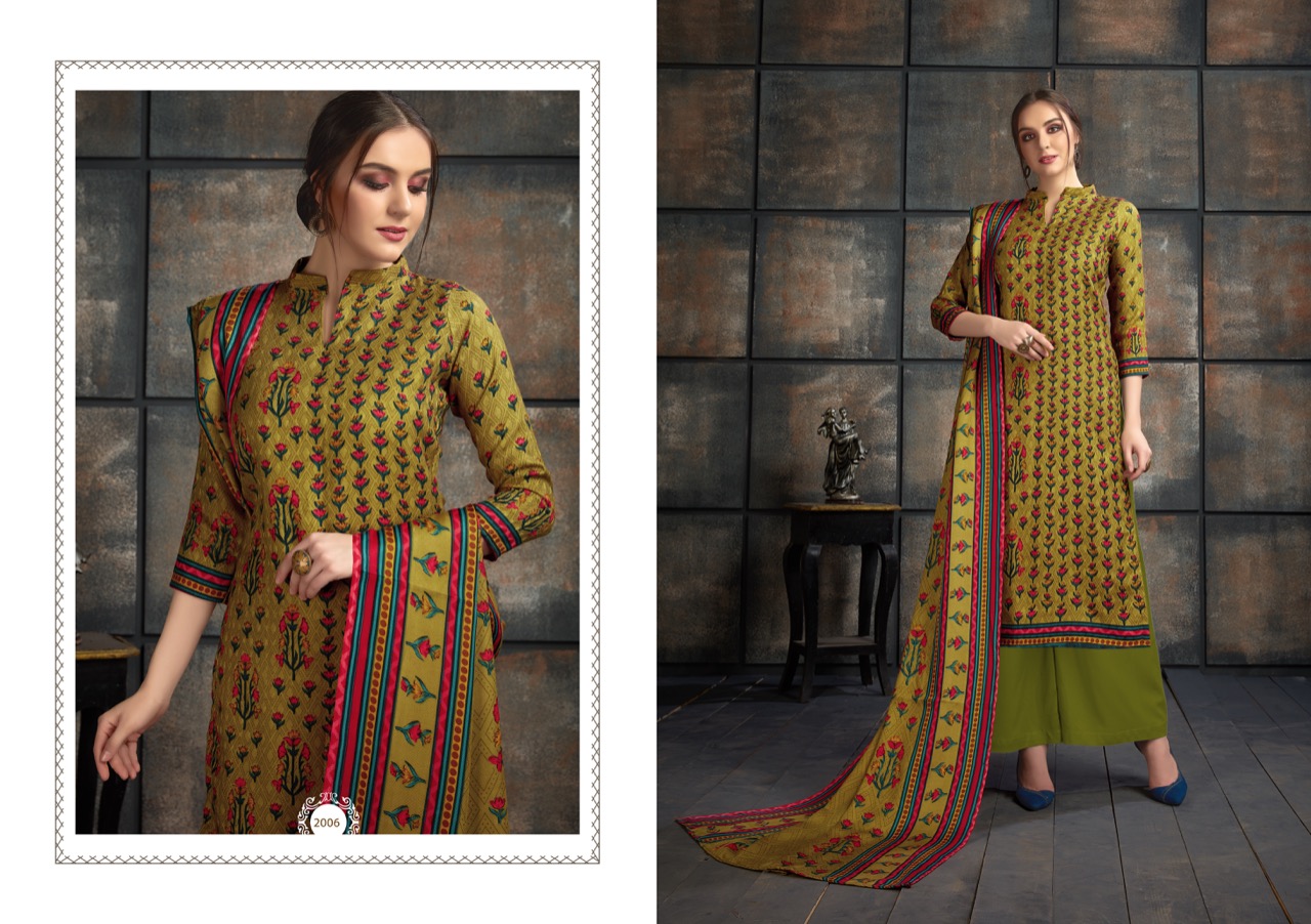 Maheera By Shri Vijay 1001 To 1010 Series Beautiful Pashmina Suits Stylish Fancy Colorful Winter Wear & Ethnic Wear Pure Pashmina Dobby Embroidered Dresses At Wholesale Price