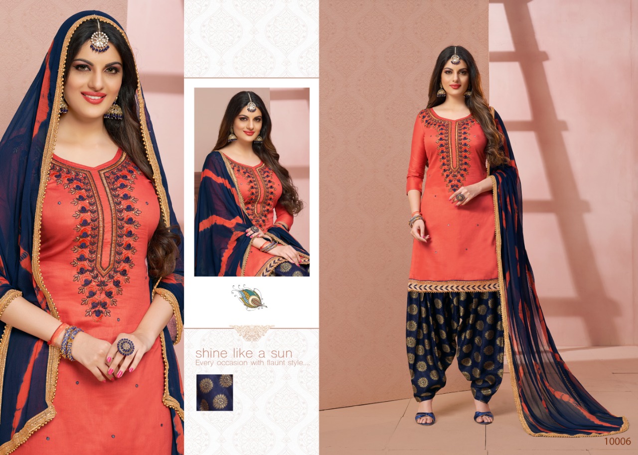 Mahek Vol-10 By Utsav Suits 10001 To 10006 Series Beautiful Suits Stylish Colorful Fancy Casual Wear & Ethnic Wear Glaze Cotton Embroidery Work Dresses At Wholesale Price
