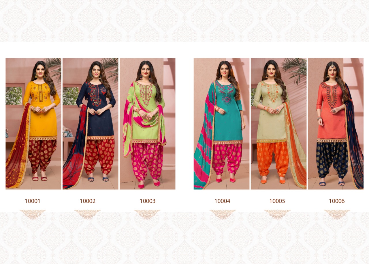 Mahek Vol-10 By Utsav Suits 10001 To 10006 Series Beautiful Suits Stylish Colorful Fancy Casual Wear & Ethnic Wear Glaze Cotton Embroidery Work Dresses At Wholesale Price