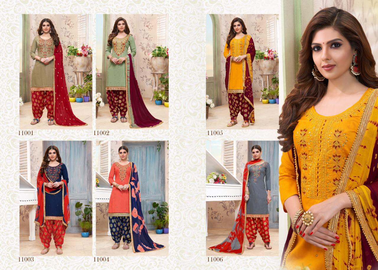 Mahek Vol-11 By Utsav Suits 11001 To 11006 Series Beautiful Suits Stylish Colorful Fancy Casual Wear & Ethnic Wear Glaze Cotton Embroidery Work Dresses At Wholesale Price