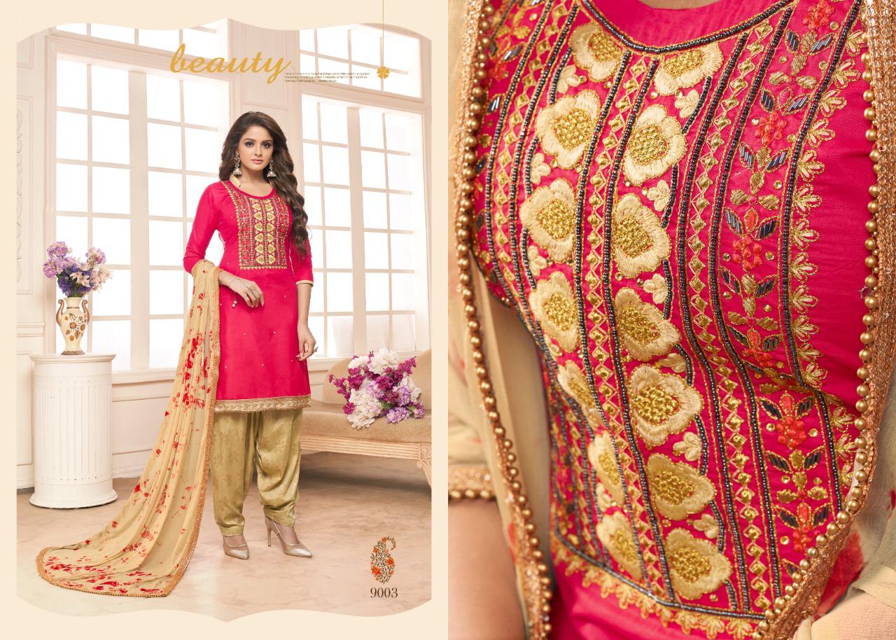 Mahek Vol-9 By Utsav Suits 5001 To 5006 Series Beautiful Patiyala Suits Stylish Fancy Colorful Party Wear & Ethnic Wear Collection Glace Cotton Printed Dresses At Wholesale Price
