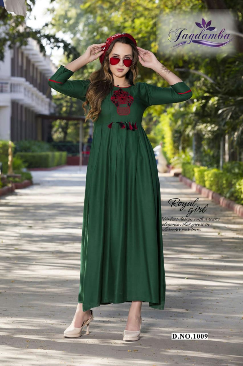 Mahekk Vol-2 By Jagdamba 1001 To 1010 Series Designer Beautiful Stylish Fancy Colorful Casual Wear & Ethnic Wear & Ready To Wear Rayon Printed Kurtis At Wholesale Price