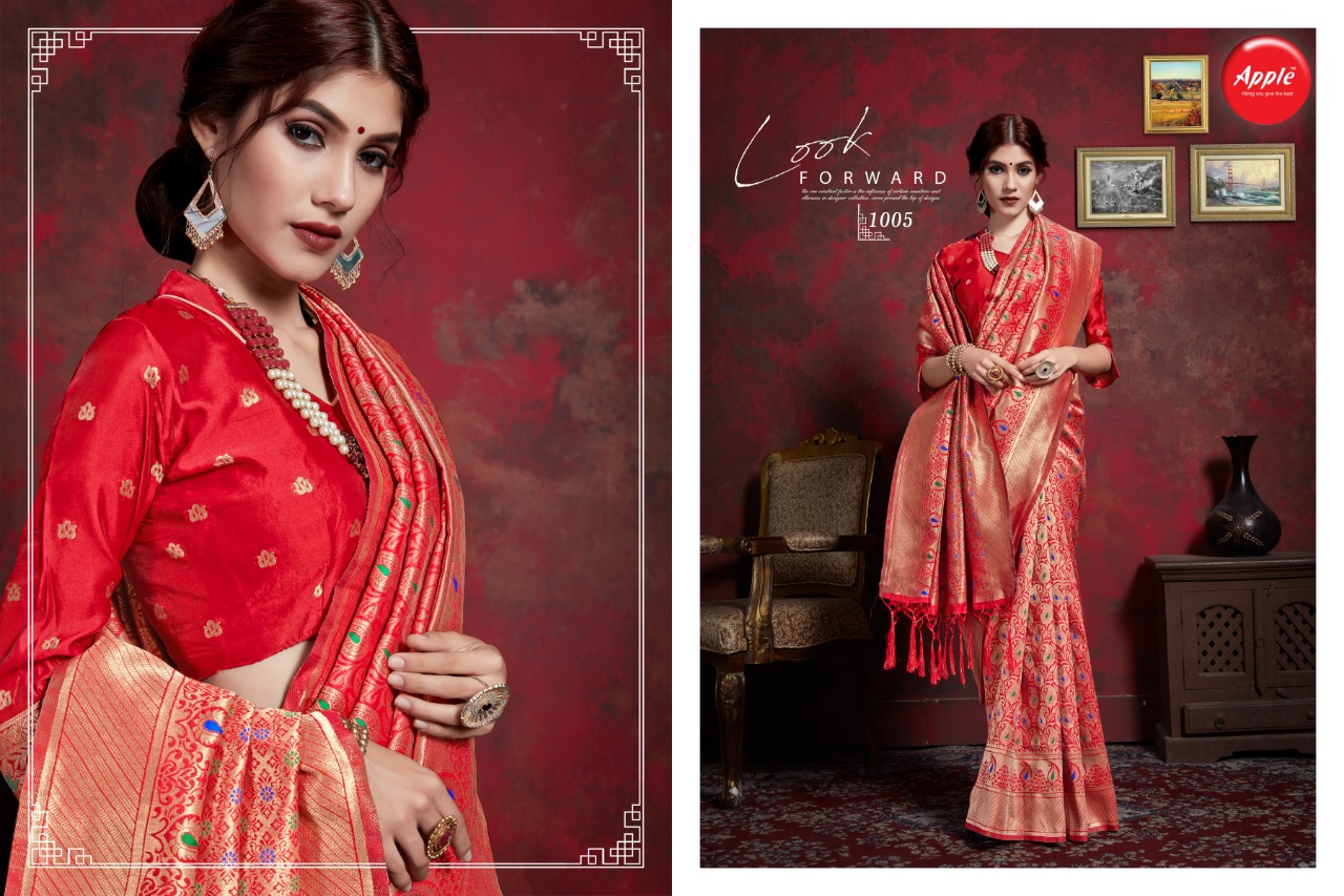 Maher Vol-1 By Apple Saree 1001 To 1010 Indian Traditional Wear Collection Beautiful Stylish Fancy Colorful Party Wear & Occasional Wear Maher Silk Sarees At Wholesale Price