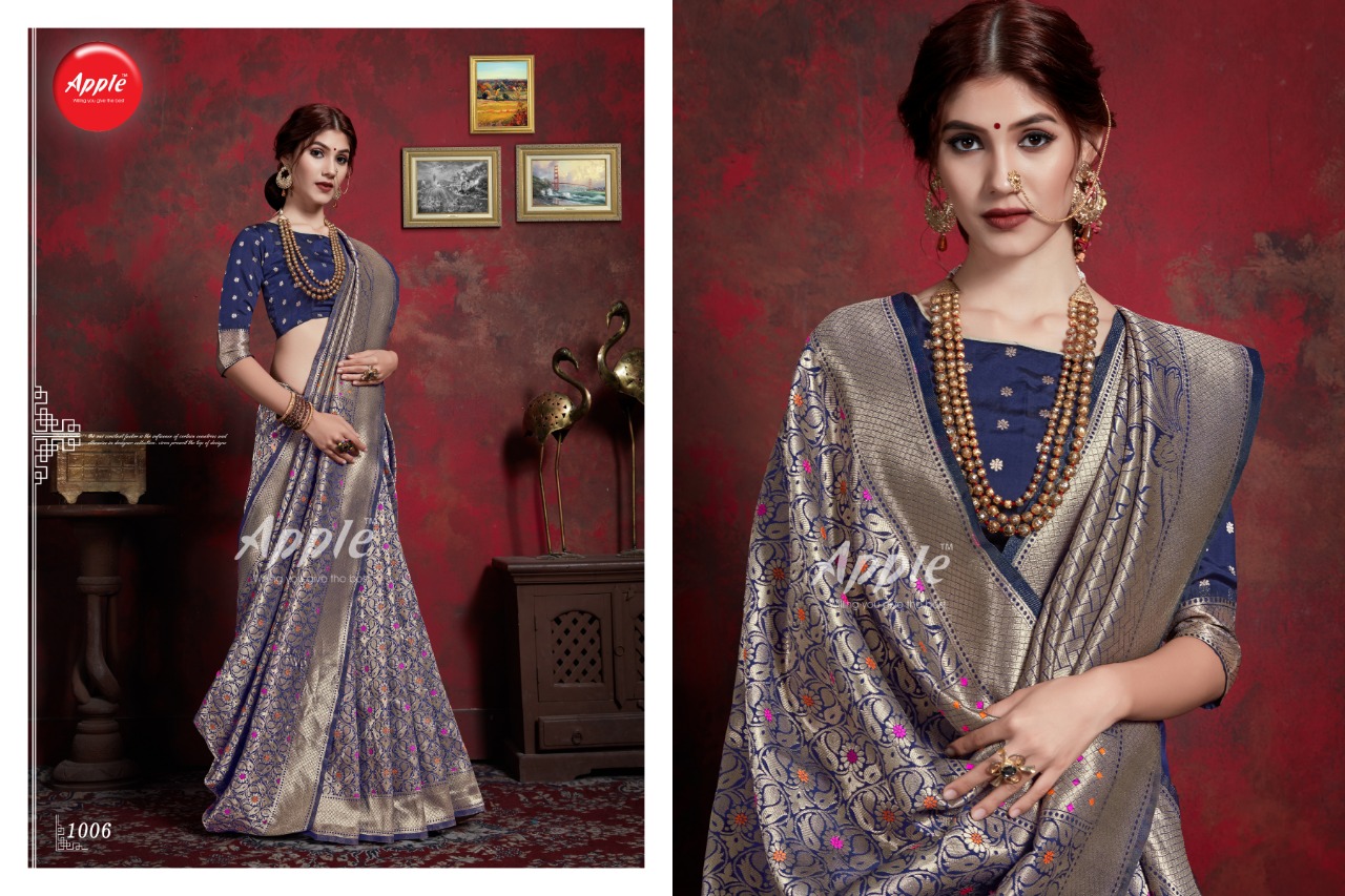 Maher Vol-1 By Apple Saree 1001 To 1010 Indian Traditional Wear Collection Beautiful Stylish Fancy Colorful Party Wear & Occasional Wear Maher Silk Sarees At Wholesale Price