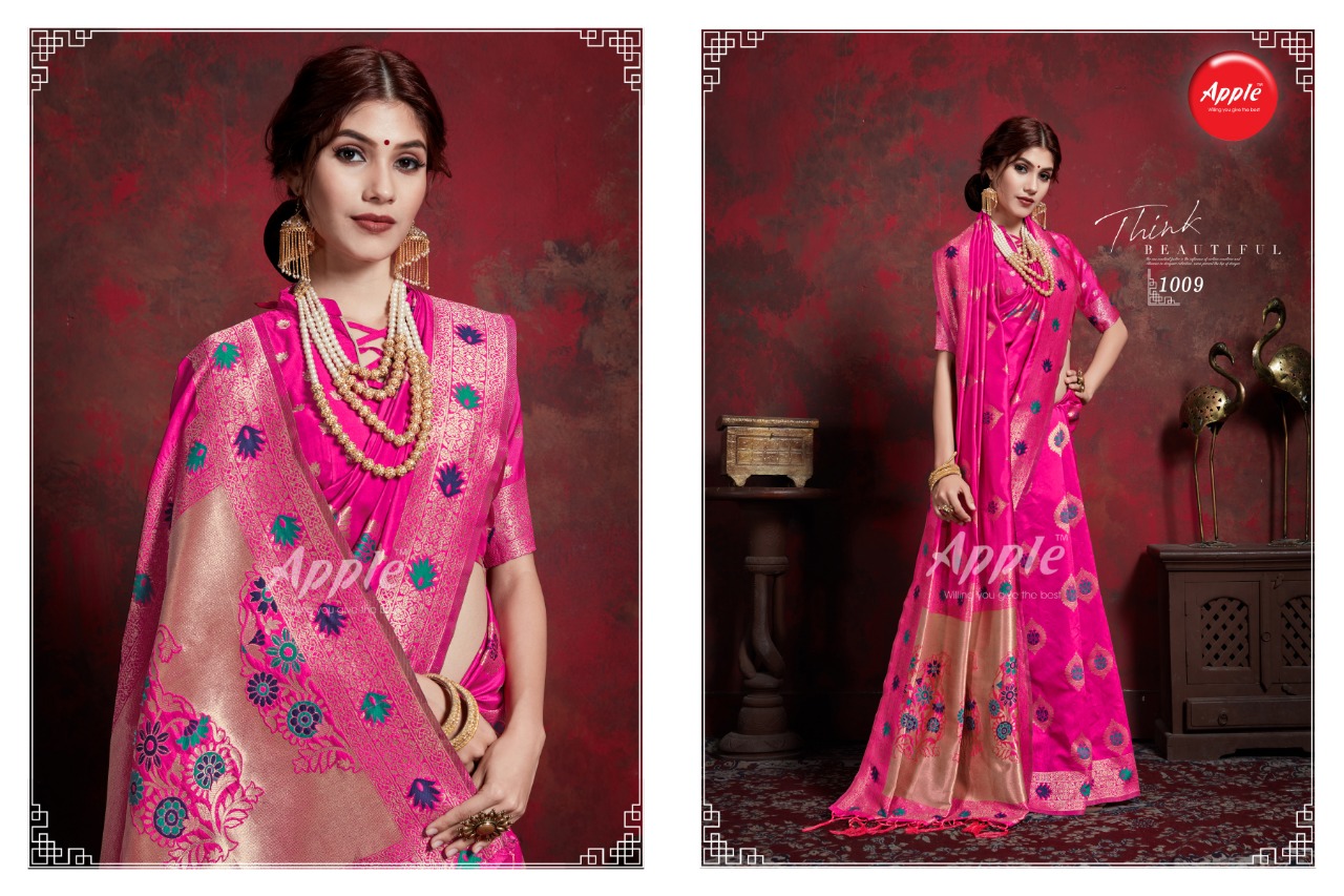 Maher Vol-1 By Apple Saree 1001 To 1010 Indian Traditional Wear Collection Beautiful Stylish Fancy Colorful Party Wear & Occasional Wear Maher Silk Sarees At Wholesale Price