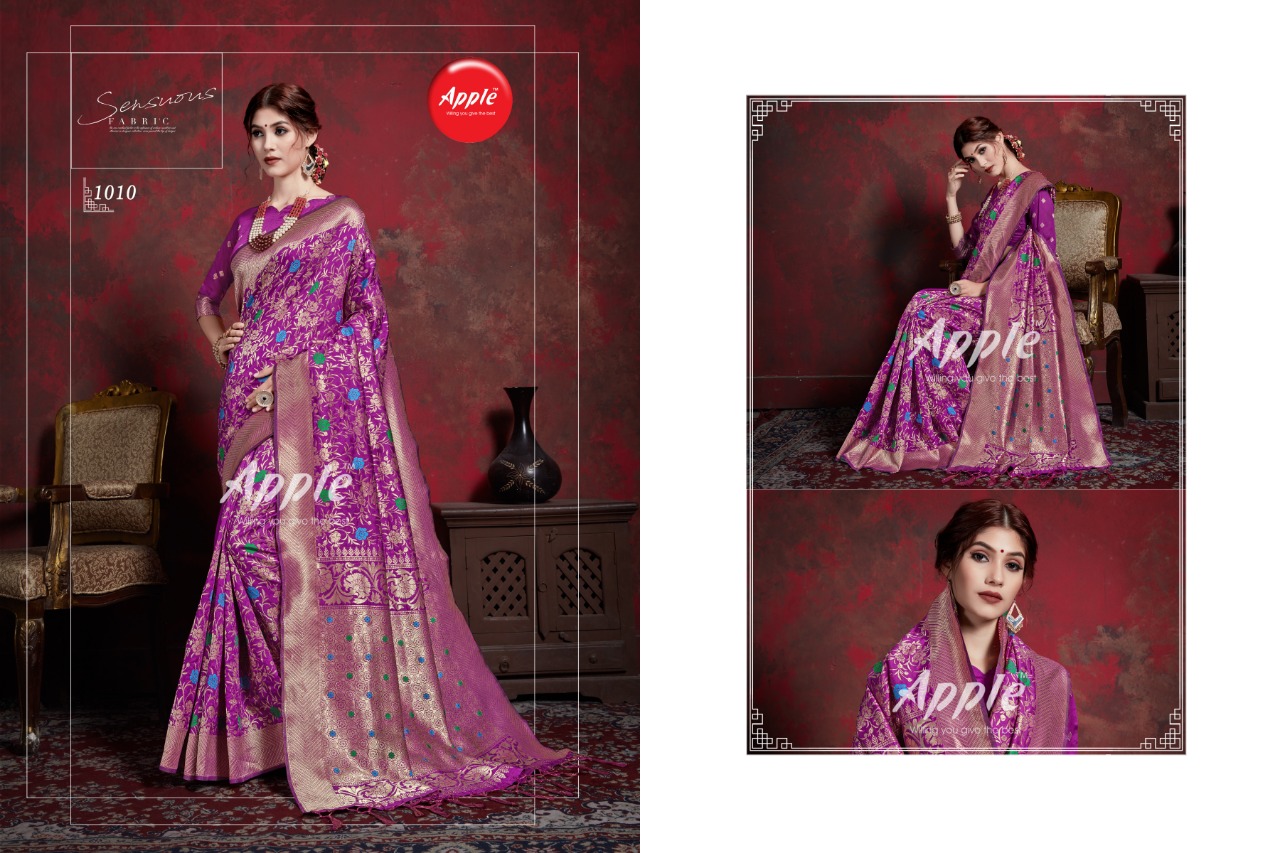 Maher Vol-1 By Apple Saree 1001 To 1010 Indian Traditional Wear Collection Beautiful Stylish Fancy Colorful Party Wear & Occasional Wear Maher Silk Sarees At Wholesale Price