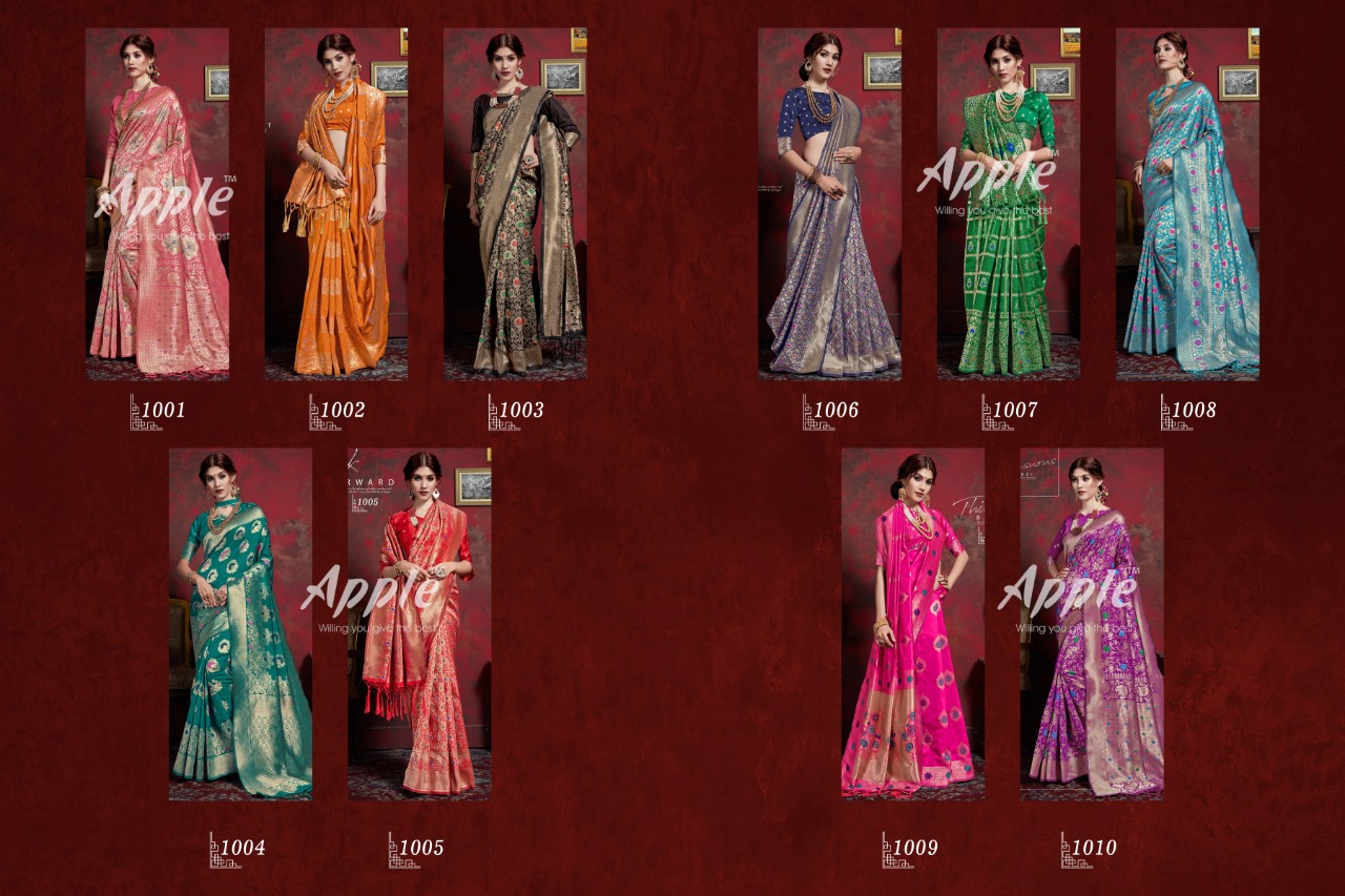 Maher Vol-1 By Apple Saree 1001 To 1010 Indian Traditional Wear Collection Beautiful Stylish Fancy Colorful Party Wear & Occasional Wear Maher Silk Sarees At Wholesale Price