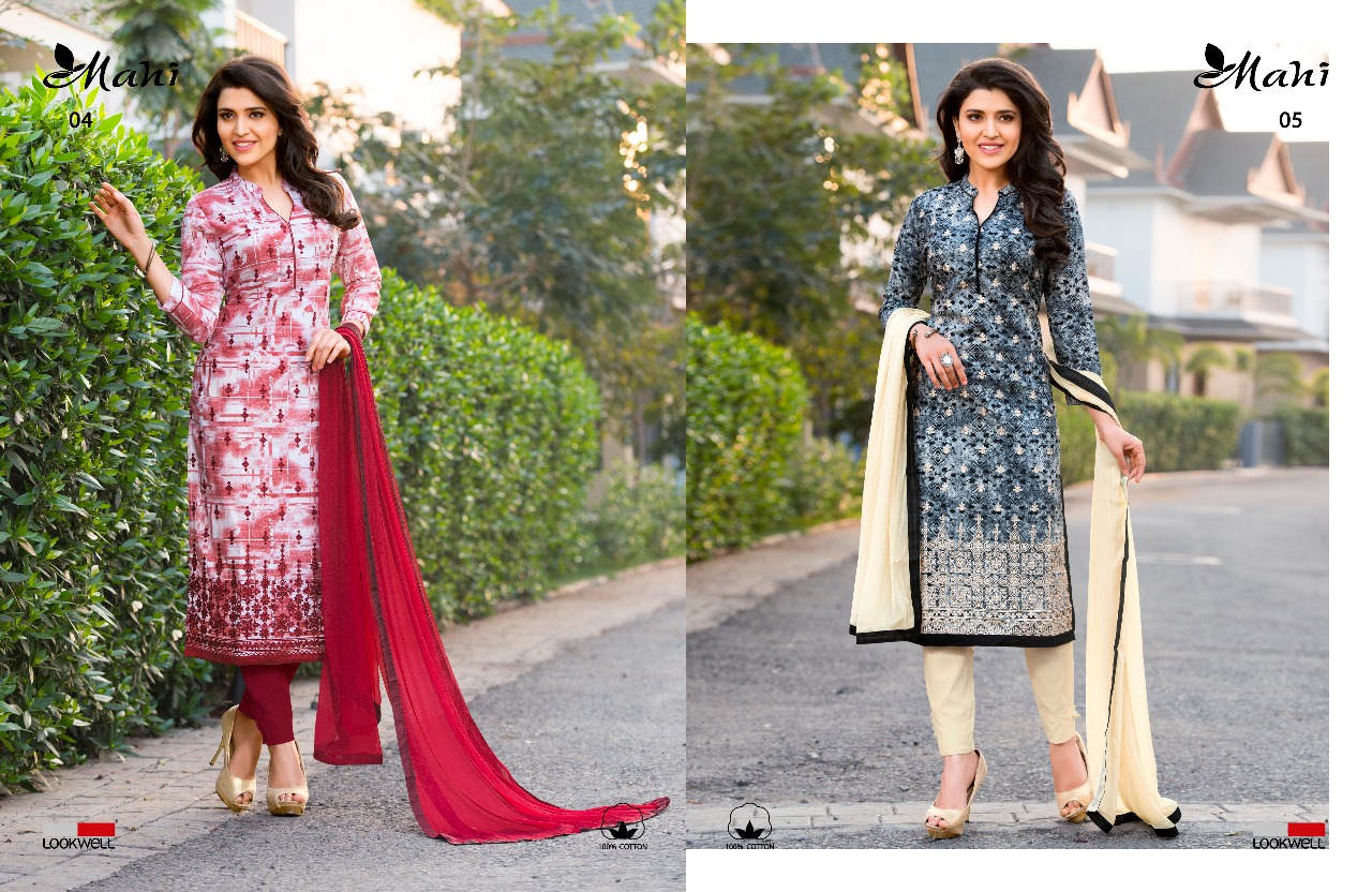 Mahi By Lookwell 01 To 06 Series Beautiful Colorful Stylish Fancy Casual Wear & Ethnic Wear & Ready To Wear Pure Cotton Printed Dresses At Wholesale Price