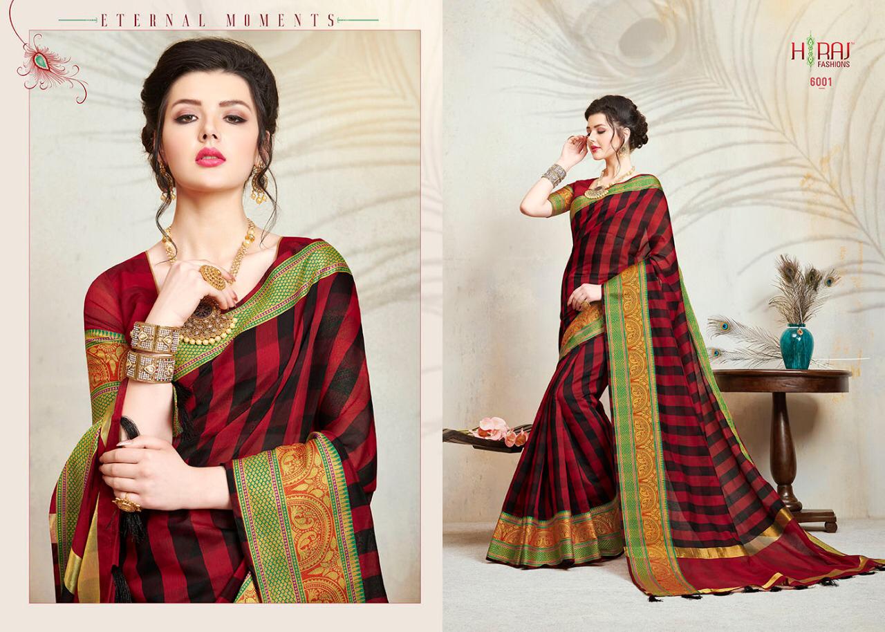 Mahima By H Raj Fashion 6001 To 6012 Series Indian Traditional Wear Collection Beautiful Stylish Fancy Colorful Party Wear & Occasional Wear Chanderi Sarees At Wholesale Price