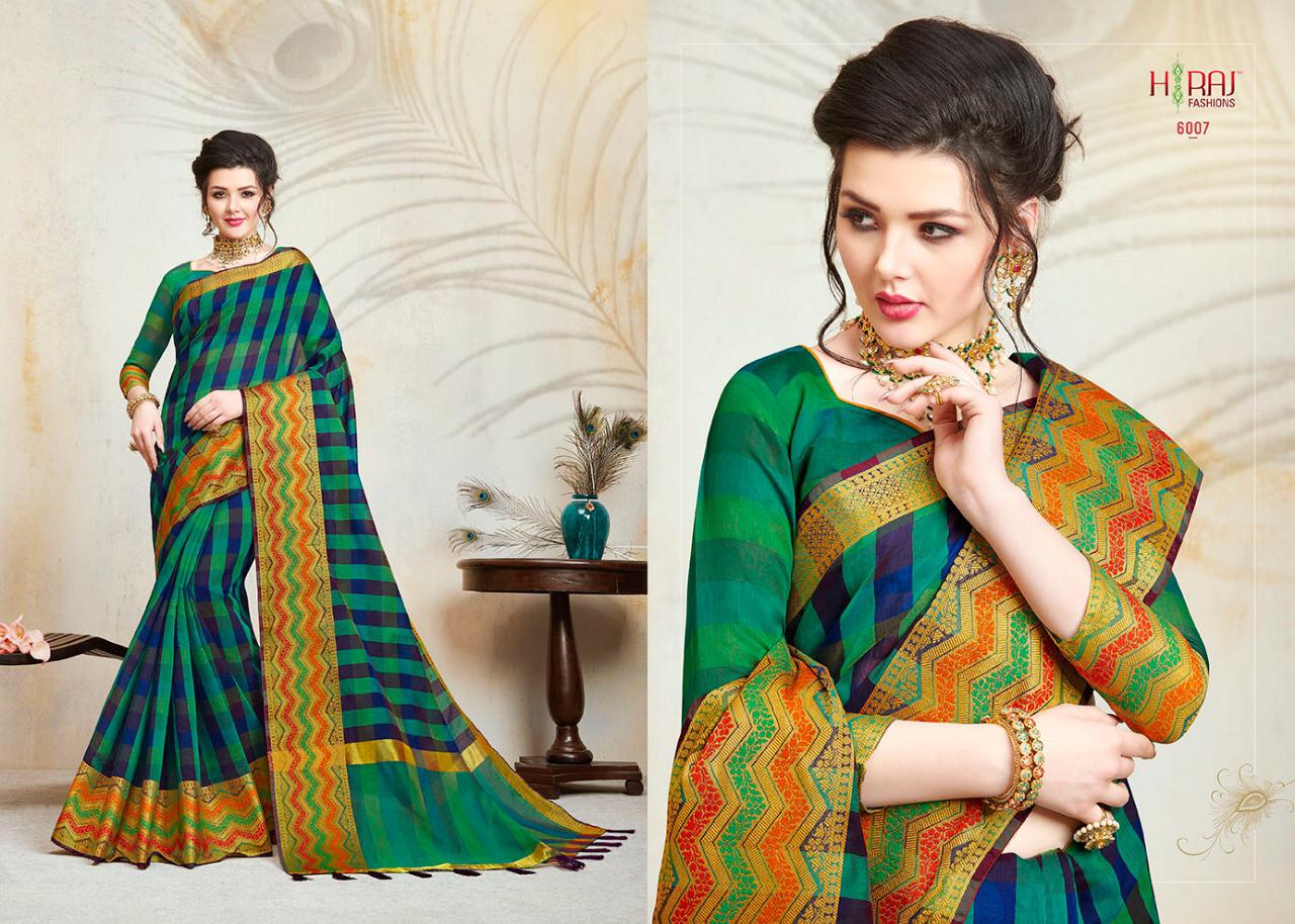 Mahima By H Raj Fashion 6001 To 6012 Series Indian Traditional Wear Collection Beautiful Stylish Fancy Colorful Party Wear & Occasional Wear Chanderi Sarees At Wholesale Price