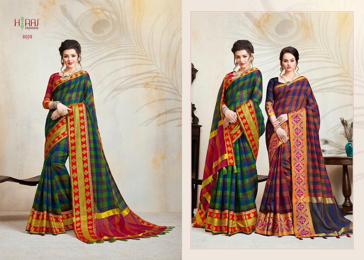 Mahima By H Raj Fashion 6001 To 6012 Series Indian Traditional Wear Collection Beautiful Stylish Fancy Colorful Party Wear & Occasional Wear Chanderi Sarees At Wholesale Price