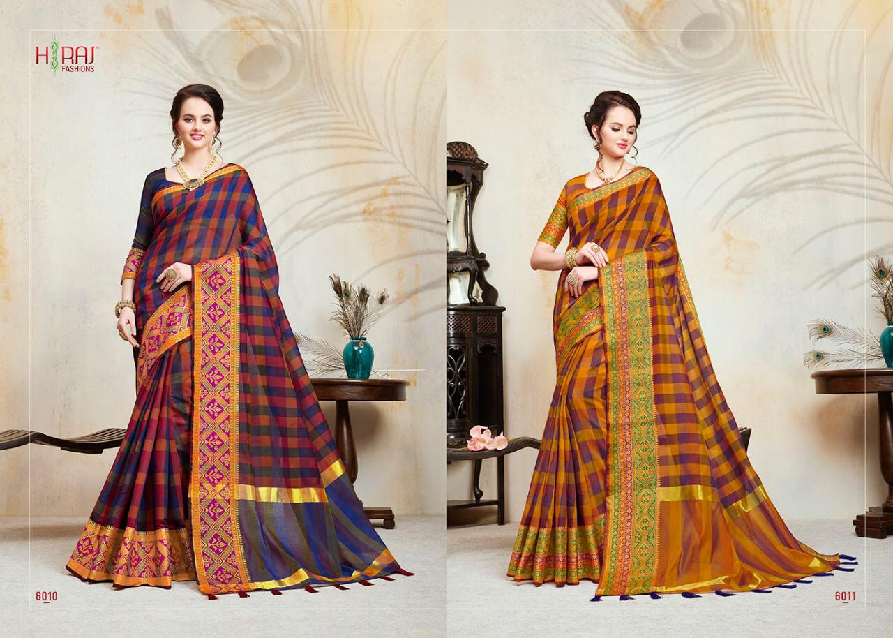Mahima By H Raj Fashion 6001 To 6012 Series Indian Traditional Wear Collection Beautiful Stylish Fancy Colorful Party Wear & Occasional Wear Chanderi Sarees At Wholesale Price