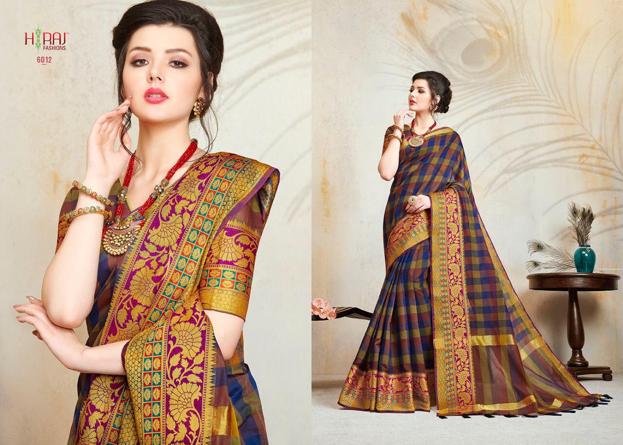 Mahima By H Raj Fashion 6001 To 6012 Series Indian Traditional Wear Collection Beautiful Stylish Fancy Colorful Party Wear & Occasional Wear Chanderi Sarees At Wholesale Price