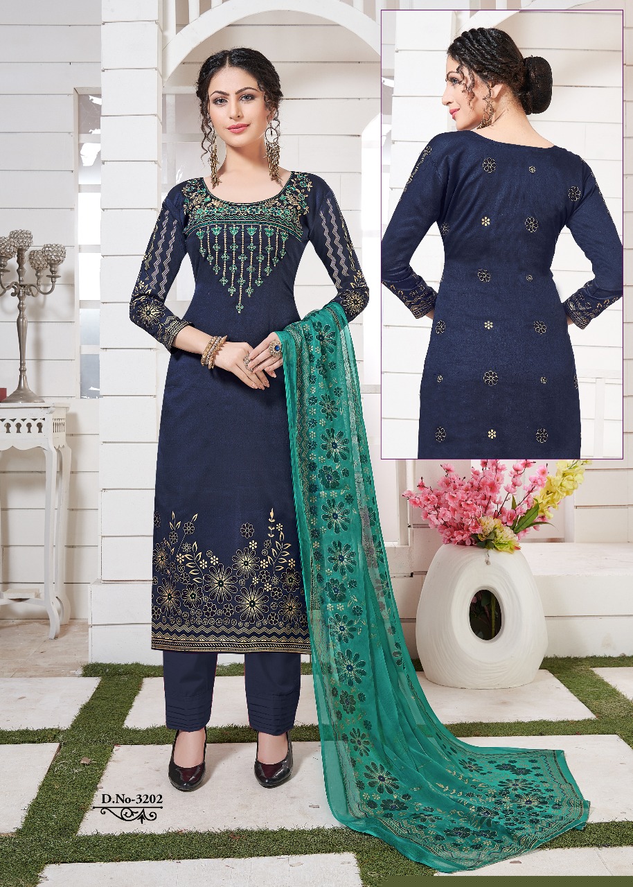 Mahira Vol-32 By Lavli Fashion 3201 To 3208 Beautiful Suits Colorful Stylish Fancy Colorful Casual Wear & Ethnic Wear Glace Cotton With Embroidered Dresses At Wholesale Price