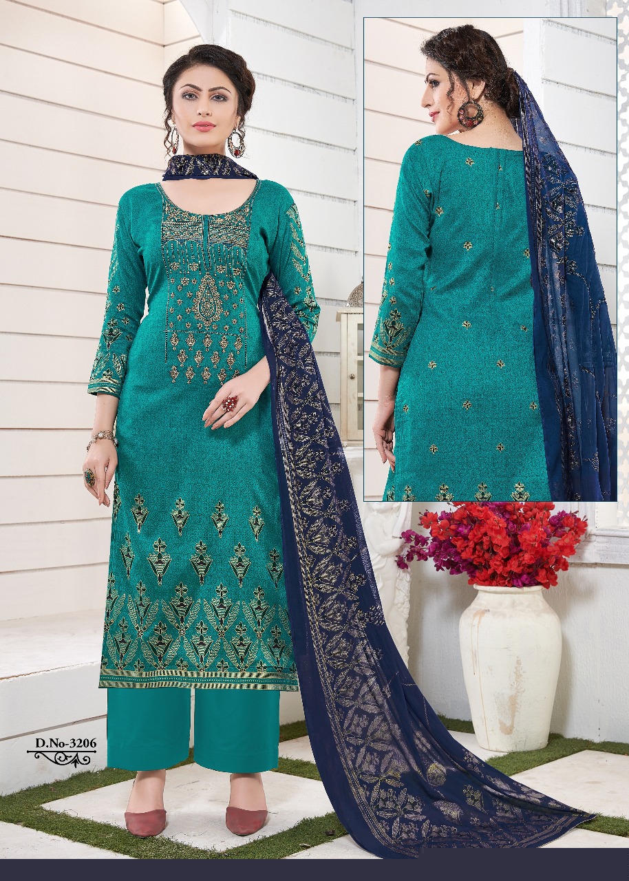 Mahira Vol-32 By Lavli Fashion 3201 To 3208 Beautiful Suits Colorful Stylish Fancy Colorful Casual Wear & Ethnic Wear Glace Cotton With Embroidered Dresses At Wholesale Price