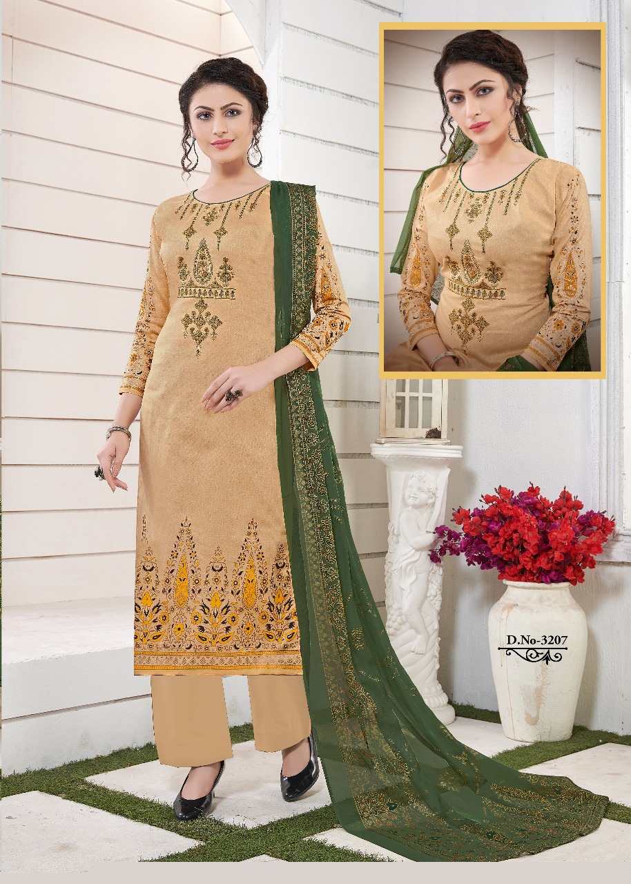 Mahira Vol-32 By Lavli Fashion 3201 To 3208 Beautiful Suits Colorful Stylish Fancy Colorful Casual Wear & Ethnic Wear Glace Cotton With Embroidered Dresses At Wholesale Price