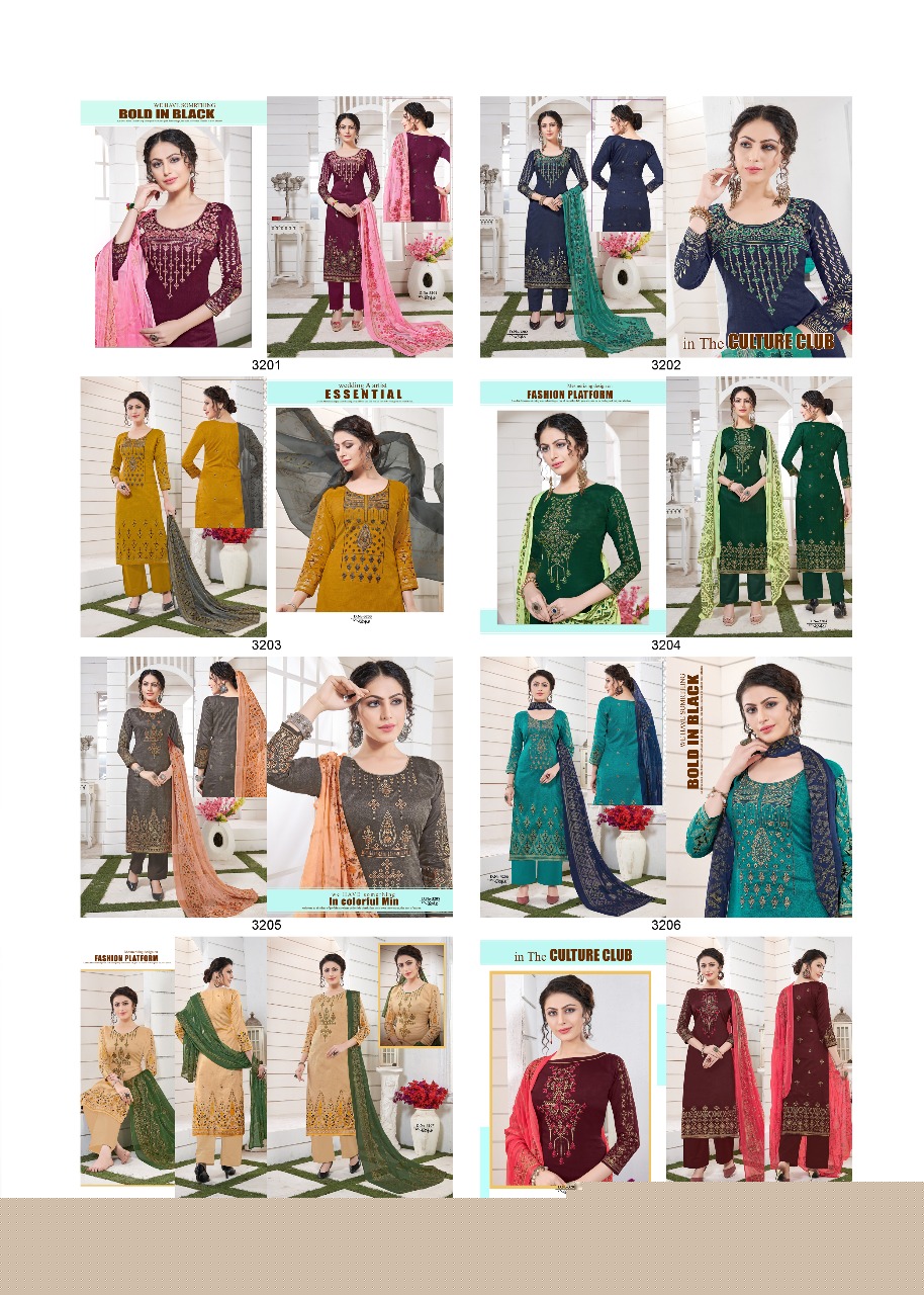 Mahira Vol-32 By Lavli Fashion 3201 To 3208 Beautiful Suits Colorful Stylish Fancy Colorful Casual Wear & Ethnic Wear Glace Cotton With Embroidered Dresses At Wholesale Price