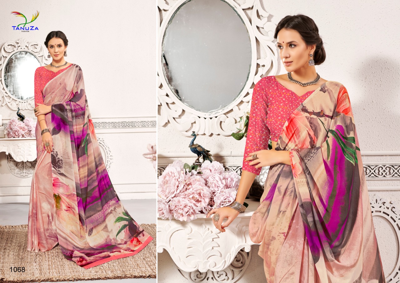 Mahira By Tanuza Fashion 1066 To 1076 Series Indian Traditional Wear Collection Beautiful Stylish Fancy Colorful Party Wear & Occasional Wear Kriva Silk Digital Printed Sarees At Wholesale Price