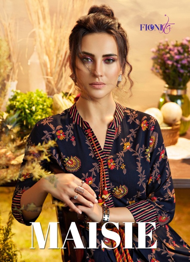 Maisie By Fionista 1161 To 1166 Series Beautiful Stylish Fancy Colorful Casual Wear & Ethnic Wear & Ready To Wear Cotton Base Fabric With Handwork Gown At Wholesale Price