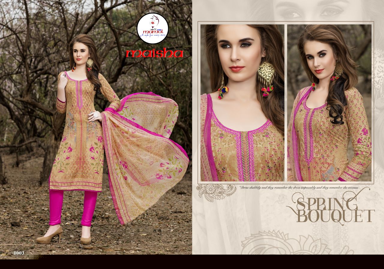 Maisha By Mamol Suits 1001 To 1012 Series Beautiful Stylish Fancy Colorful Casual Wear & Ethnic Wear Collection Pure Cambric Cotton Print Digital Embroidered Dresses At Wholesale Price