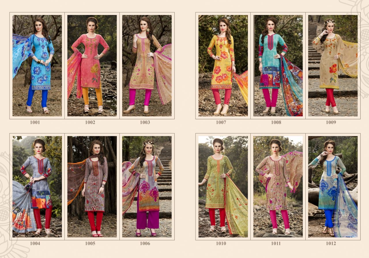 Maisha By Mamol Suits 1001 To 1012 Series Beautiful Stylish Fancy Colorful Casual Wear & Ethnic Wear Collection Pure Cambric Cotton Print Digital Embroidered Dresses At Wholesale Price