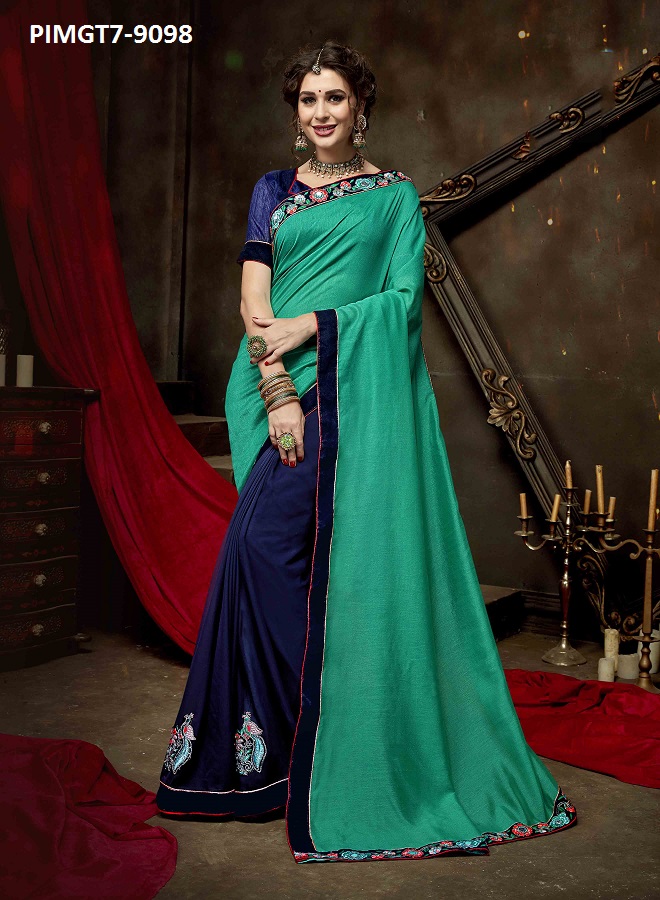 Majestic Vol-7 By Pikasho 9094 To 9106 Series Indian Traditional Wear Collection Beautiful Stylish Fancy Colorful Party Wear & Occasional Wear Georgette Embroidered Sarees At Wholesale Price