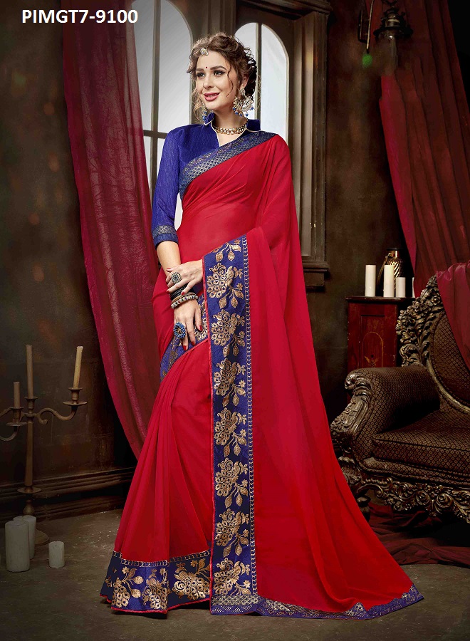 Majestic Vol-7 By Pikasho 9094 To 9106 Series Indian Traditional Wear Collection Beautiful Stylish Fancy Colorful Party Wear & Occasional Wear Georgette Embroidered Sarees At Wholesale Price