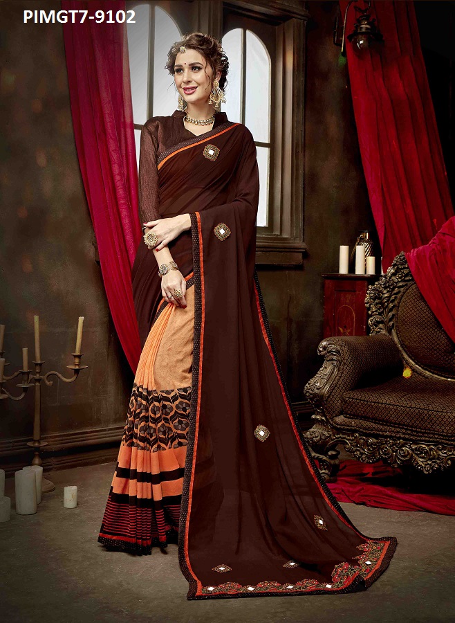 Majestic Vol-7 By Pikasho 9094 To 9106 Series Indian Traditional Wear Collection Beautiful Stylish Fancy Colorful Party Wear & Occasional Wear Georgette Embroidered Sarees At Wholesale Price