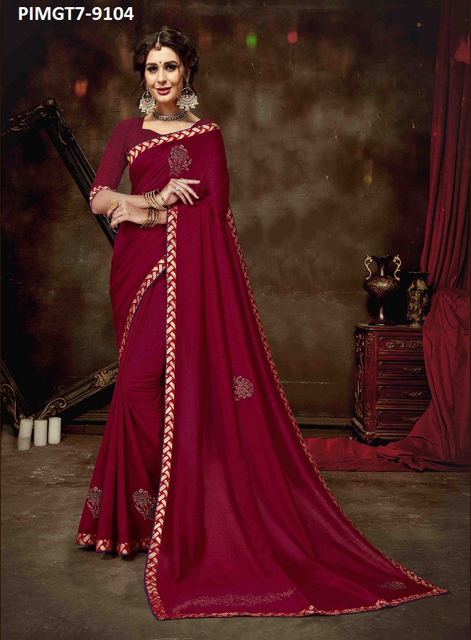 Majestic Vol-7 By Pikasho 9094 To 9106 Series Indian Traditional Wear Collection Beautiful Stylish Fancy Colorful Party Wear & Occasional Wear Georgette Embroidered Sarees At Wholesale Price