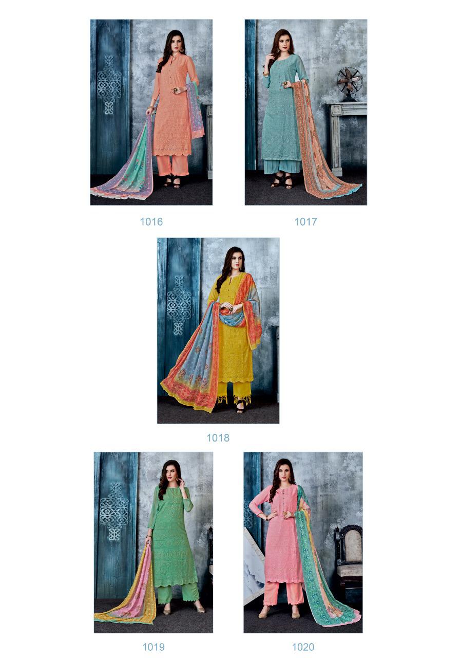 Majesty By Sanjh 1016 To 1020 Series Beautiful Colorful Fancy Stylish Casual Wear & Ethnic Wear Viscose Bemberg Georgette With Hand Work Dresses At Wholesale Price