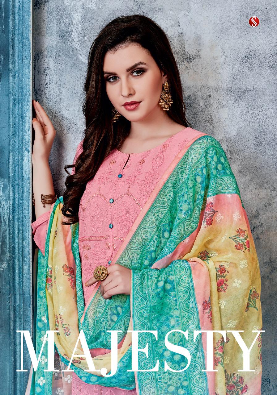 Majesty By Sanjh  1016 To 1020 Series Beautiful Colorful Fancy Stylish Casual Wear & Ethnic Wear Viscose Bemberg Georgette With Hand Work Dresses At Wholesale Price