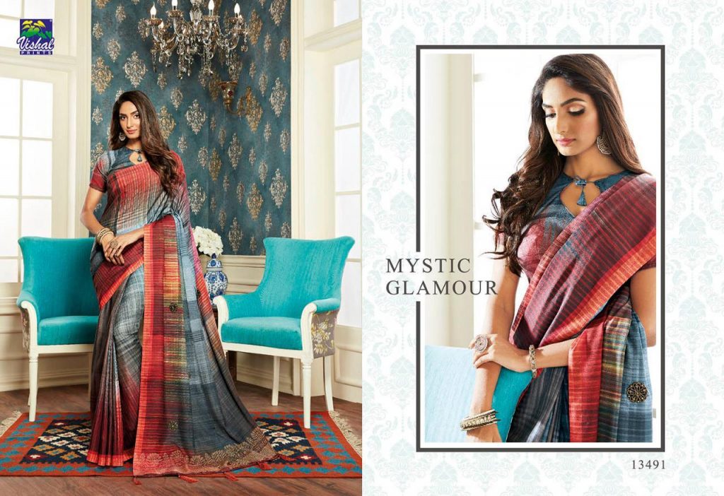 Nakshika Vol-7 By Vishal Prints 13491 To 13508 Series Indian Traditional Wear Collection Beautiful Stylish Fancy Colorful Party Wear & Occasional Wear Silk Sarees At Wholesale Price