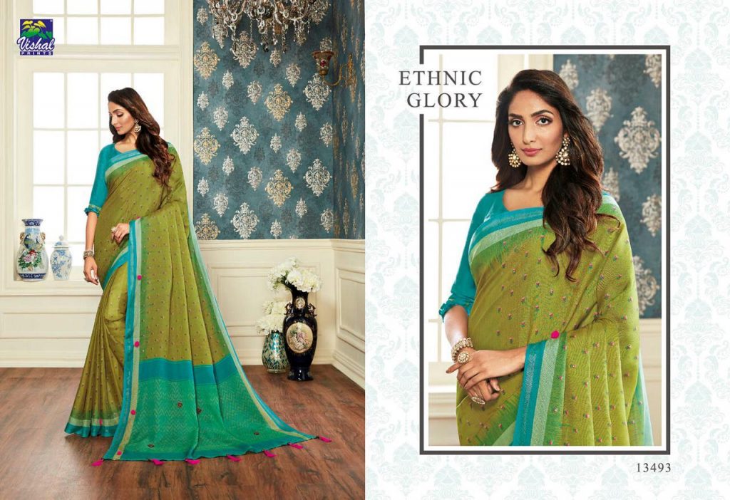 Nakshika Vol-7 By Vishal Prints 13491 To 13508 Series Indian Traditional Wear Collection Beautiful Stylish Fancy Colorful Party Wear & Occasional Wear Silk Sarees At Wholesale Price